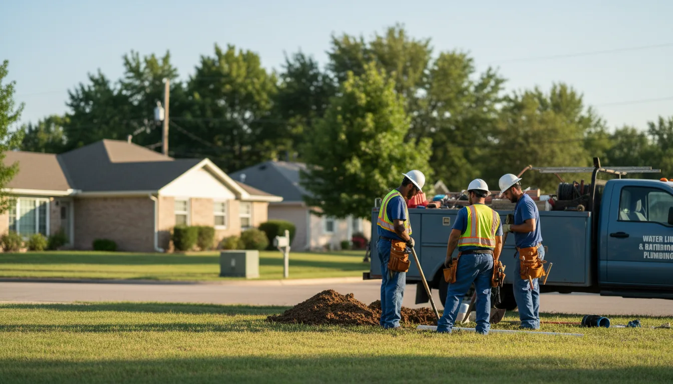 Residential water line and bathroom plumbing service in Hooversville, PA